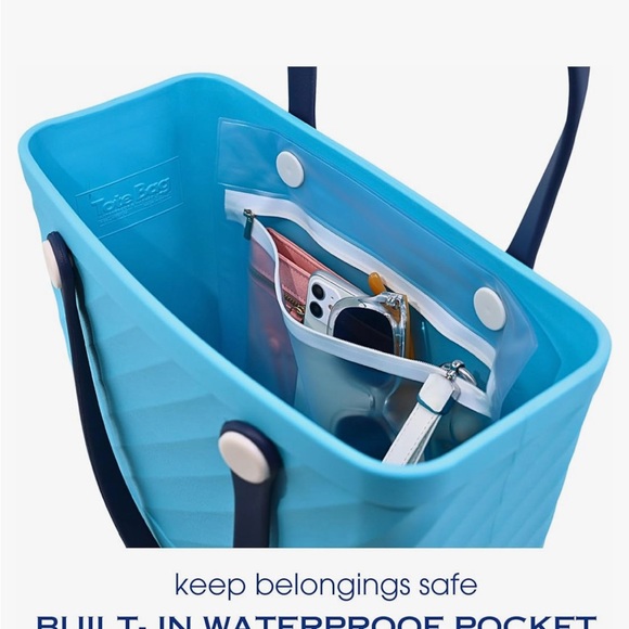 Rubber Beach Bag With Zipper - Picture 4 of 8